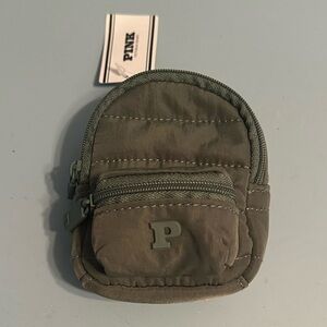 PINK Victoria's Secret olive Green Key Card Holder Accessory
